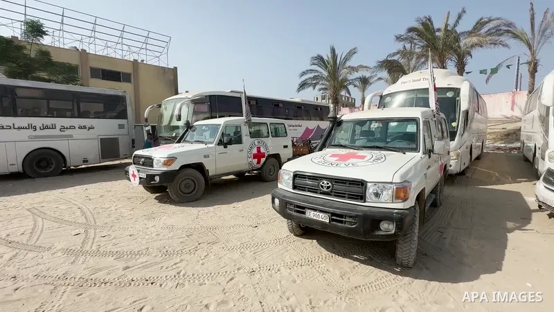 Restrictions Summary: APA wire clients only Shortlist: APAwire - APA wire clients only, Khan Yunis- November 05, 2025. The International Committee of the Red Cross (ICRC) receives the bodies of 15 Palestinians held by th...