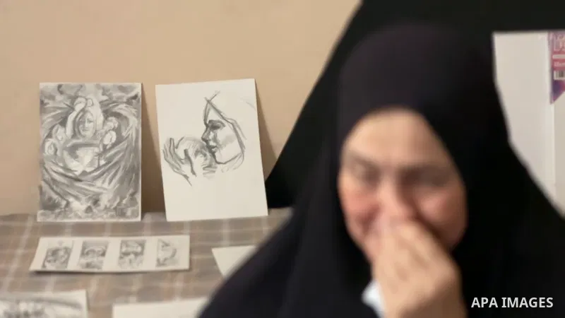 Restrictions Summary: APA wire clients only Shortlist: APAwire - APA wire clients only, Gaza- July 10, 2025. Relatives of Palestinian visual artist Franz al-Salmi speak about the circumstances of her death, after she was...
