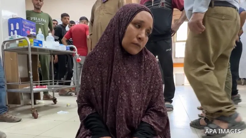 Restrictions Summary: APA wire clients only Shortlist: APAwire - APA wire clients only, Khan Yunis- July 8, 2025. Palestinians transport the wounded and those who lost their lives, including children, to Nasser Hospital...