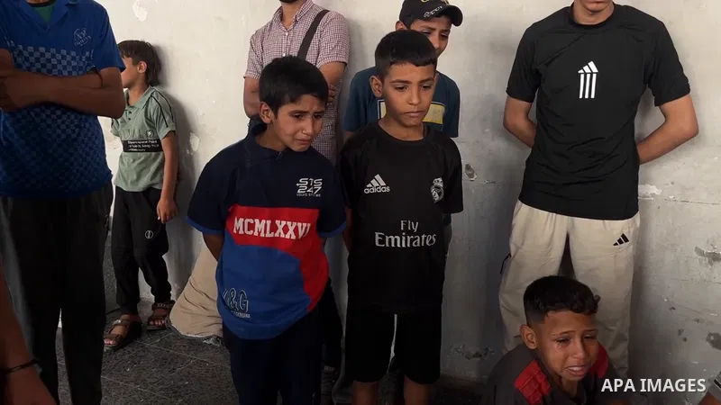 Restrictions Summary: APA wire clients only Shortlist: APAwire - APA wire clients only, Gaza- July 5, 2025. Bodies of Palestinians killed in Israeli attack on school sheltering displaced people in Zaytoun neighborhood, a...