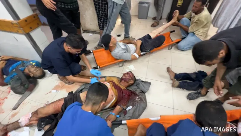 Restrictions Summary: APA wire clients only Shortlist: APAwire - APA wire clients only, Khan Yunis- June 30, 2025. Killed and wounded Palestinians, after the Israeli attack, are being brought to Nasser hospital in Khan Y...