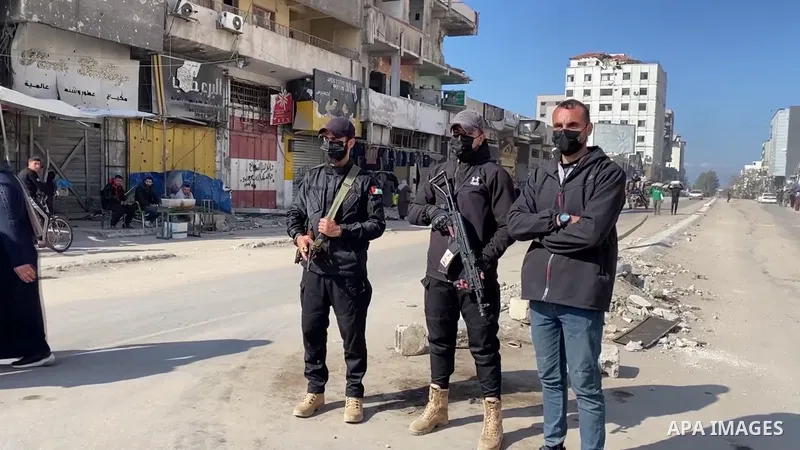 Palestinian Hamas police officers begin working to maintain security and order after first phase of the agreement of ceasefire and hostage-prisoner swap deal between Israel and Hamas takes effect in Gaza City, Gaza.