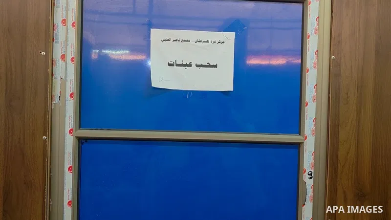Palestinian cancer patients receive treatment at Nasser Medical Complex amid shortages of medicines and medical supplies and difficulties accessing specialized care and traveling outside the Gaza Strip for treatment.