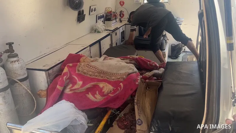 Restrictions Summary: APA wire clients only Shortlist: APAwire - APA wire clients only, Nusairat- June 16, 2026. People gather around the bodies of two Palestinians killed in an Israeli military strike targeting a gather...