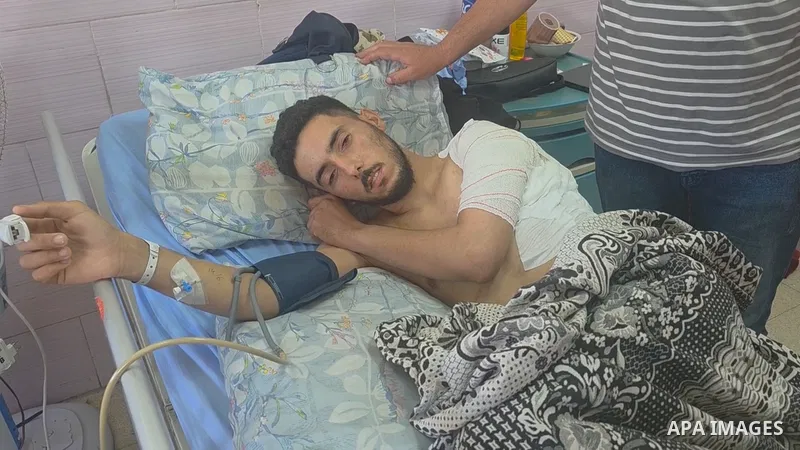 Wounded Man Receives Hospital Care in Khan Younis