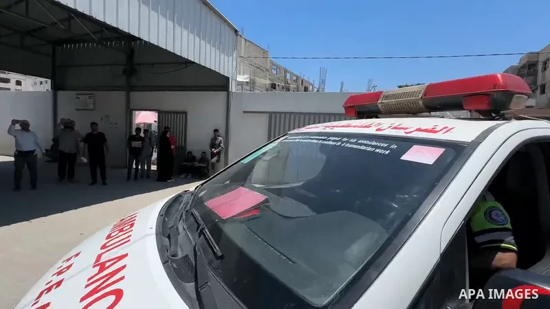 Restrictions Summary: APA wire clients only Shortlist: APAwire - APA wire clients only, Gaza- June 8, 2026. Mourners take part in the funeral of three Palestinians, including a child, at al-Shifa Hospital in Gaza City on...