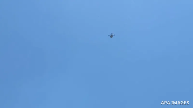 Restrictions Summary: APA wire clients only Shortlist: APAwire - APA wire clients only, Gaza City- June 8, 2026. An Israeli military helicopter fires a missile toward a target over Gaza City in the Gaza Strip on June 8,...