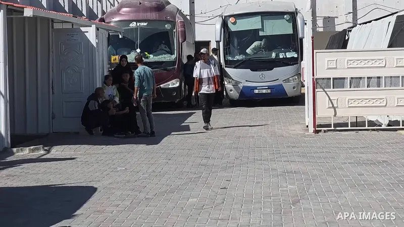 Restrictions Summary: APA wire clients only Shortlist: APAwire - APA wire clients only, Khan Yunis- June 7, 2026. Palestinian patients and wounded people, accompanied by their relatives, depart from the Palestinian Red C...