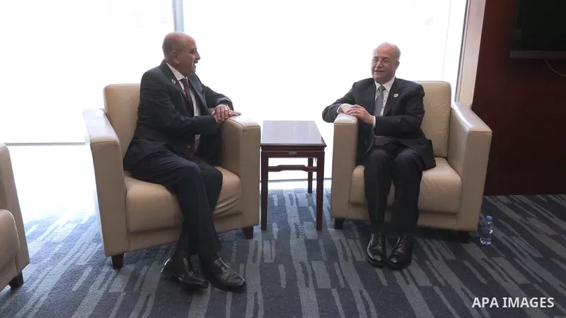 Restrictions Summary: APA wire clients only Shortlist: APAwire - APA wire clients only, Addis Ababa- February 14, 2026. Palestinian Prime Minister Mohammad Mustafa meets with Tunisian Foreign Minister Mohamed Ali Nafti o...