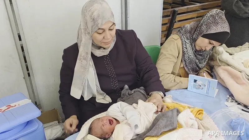 Restrictions Summary: APA wire clients only Shortlist: APAwire - APA wire clients only, Gaza - January 18, 2026. Children (under the age of three) receive vaccinations at Nasser Hospital in Khan Younis. A catch-up vaccin...