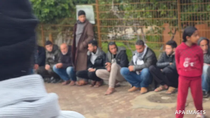 Restrictions Summary: APA wire clients only Shortlist: APAwire - APA wire clients only, Gaza- January 9, 2026. Palestinians bid farewell to the bodies of several people killed in Israeli airstrikes last night at Nasser H...